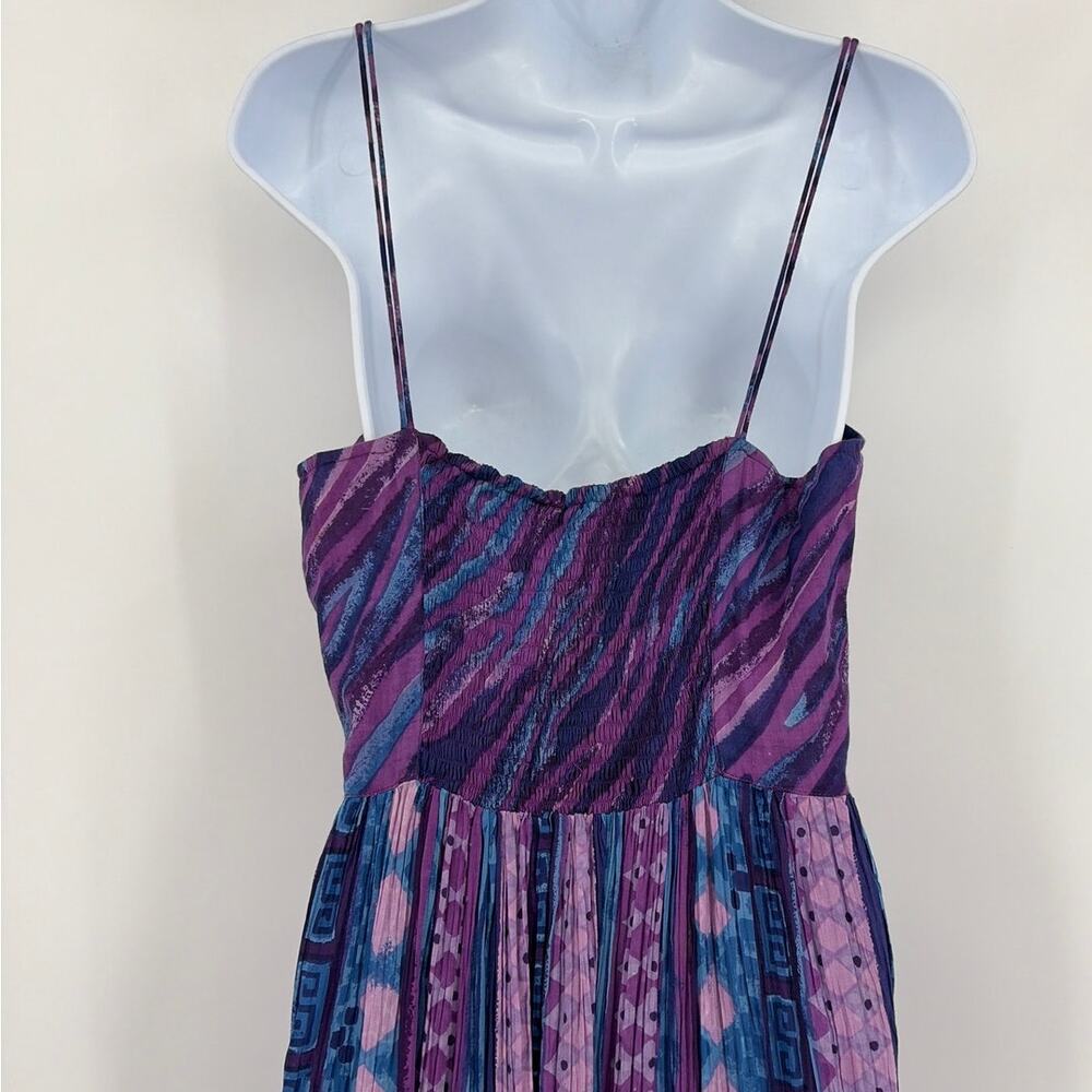 Vtg 90s Phool Boho Maxi Dress Large Festival Indie Tier Smocked Hippie Smocked - Picture 6 of 11